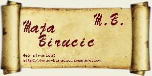 Maja Birucić vizit kartica